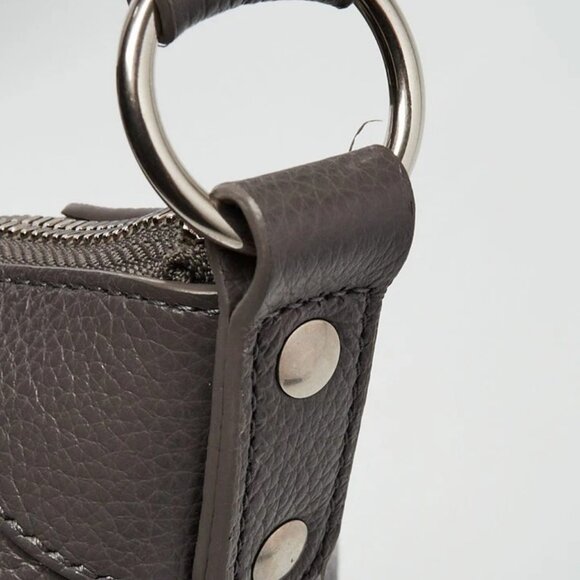 Balenciaga Grey Pebbled Calfskin Leather Small Neo Classic Hobo Bag - Picture 9 of 12